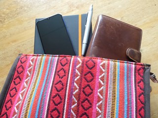 Tas notitieboekje agenda pen mobiel