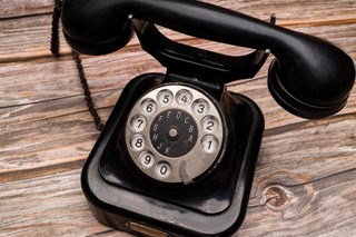 ouderwetse telefoon